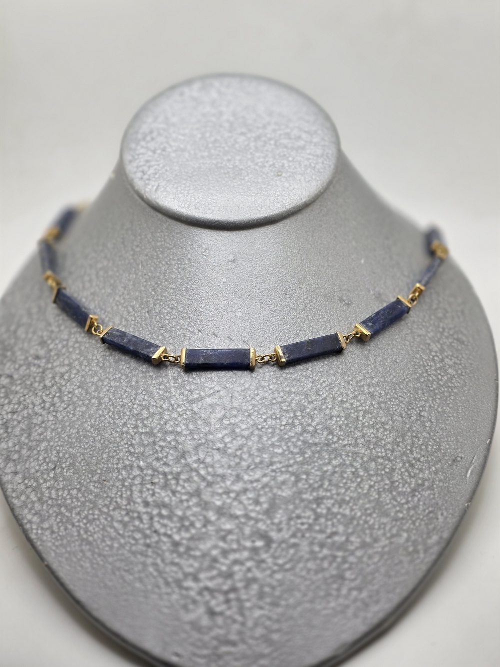 Trifari Blue and Gold Necklace
